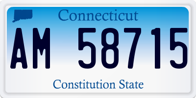 CT license plate AM58715