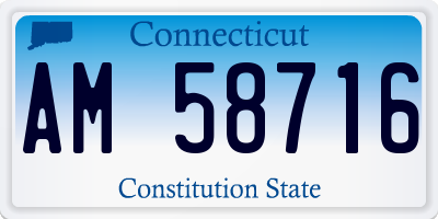 CT license plate AM58716