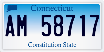 CT license plate AM58717