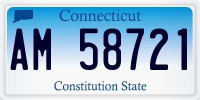 CT license plate AM58721