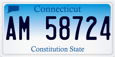 CT license plate AM58724