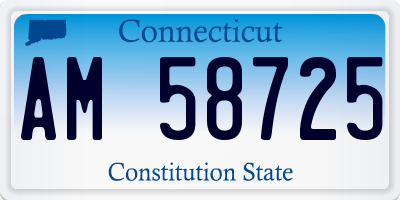 CT license plate AM58725