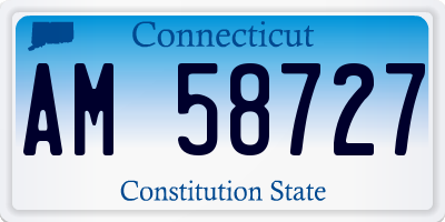 CT license plate AM58727