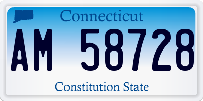 CT license plate AM58728
