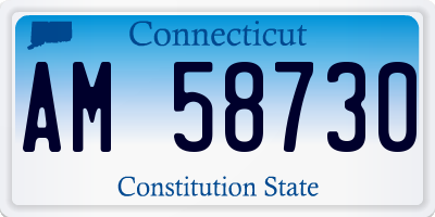 CT license plate AM58730
