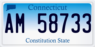 CT license plate AM58733