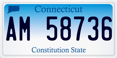CT license plate AM58736