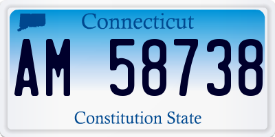 CT license plate AM58738