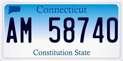 CT license plate AM58740