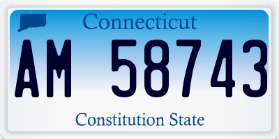 CT license plate AM58743