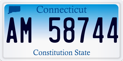 CT license plate AM58744