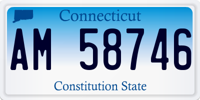CT license plate AM58746