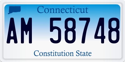 CT license plate AM58748