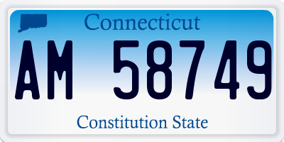 CT license plate AM58749