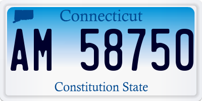 CT license plate AM58750