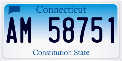 CT license plate AM58751