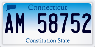 CT license plate AM58752