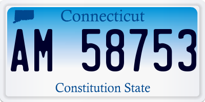 CT license plate AM58753