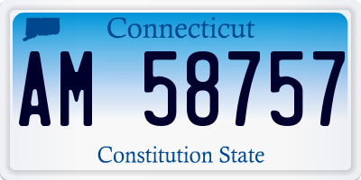 CT license plate AM58757