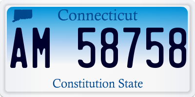 CT license plate AM58758