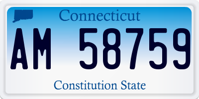 CT license plate AM58759