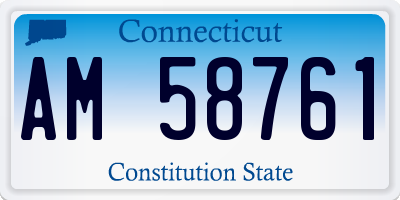 CT license plate AM58761