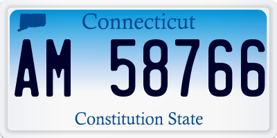 CT license plate AM58766
