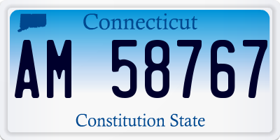 CT license plate AM58767