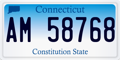 CT license plate AM58768