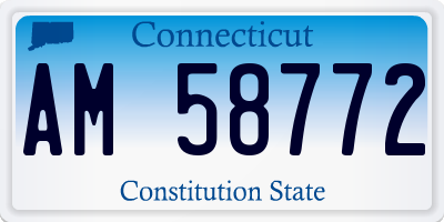 CT license plate AM58772