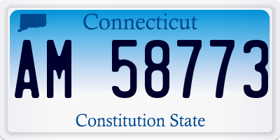 CT license plate AM58773