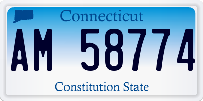CT license plate AM58774
