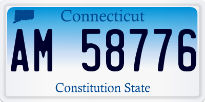 CT license plate AM58776