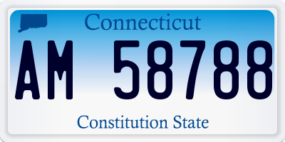 CT license plate AM58788