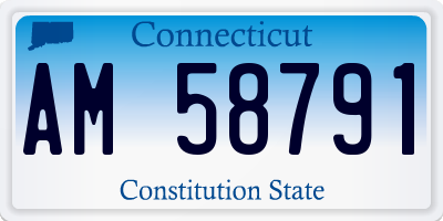 CT license plate AM58791