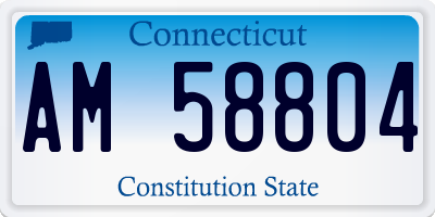 CT license plate AM58804