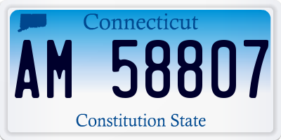CT license plate AM58807