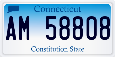 CT license plate AM58808