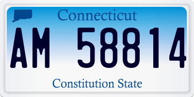CT license plate AM58814