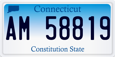 CT license plate AM58819