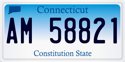 CT license plate AM58821