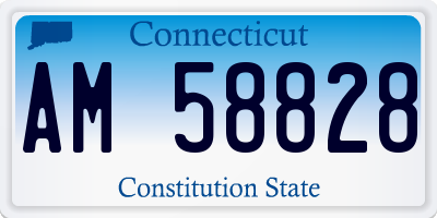 CT license plate AM58828