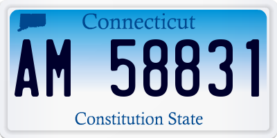 CT license plate AM58831