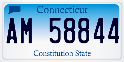 CT license plate AM58844