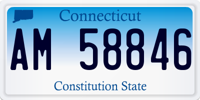 CT license plate AM58846