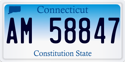 CT license plate AM58847