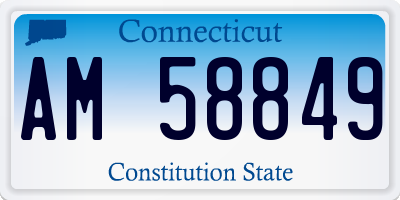 CT license plate AM58849