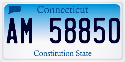 CT license plate AM58850