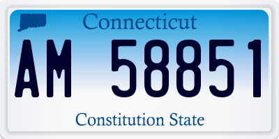 CT license plate AM58851