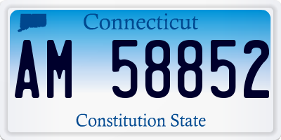 CT license plate AM58852